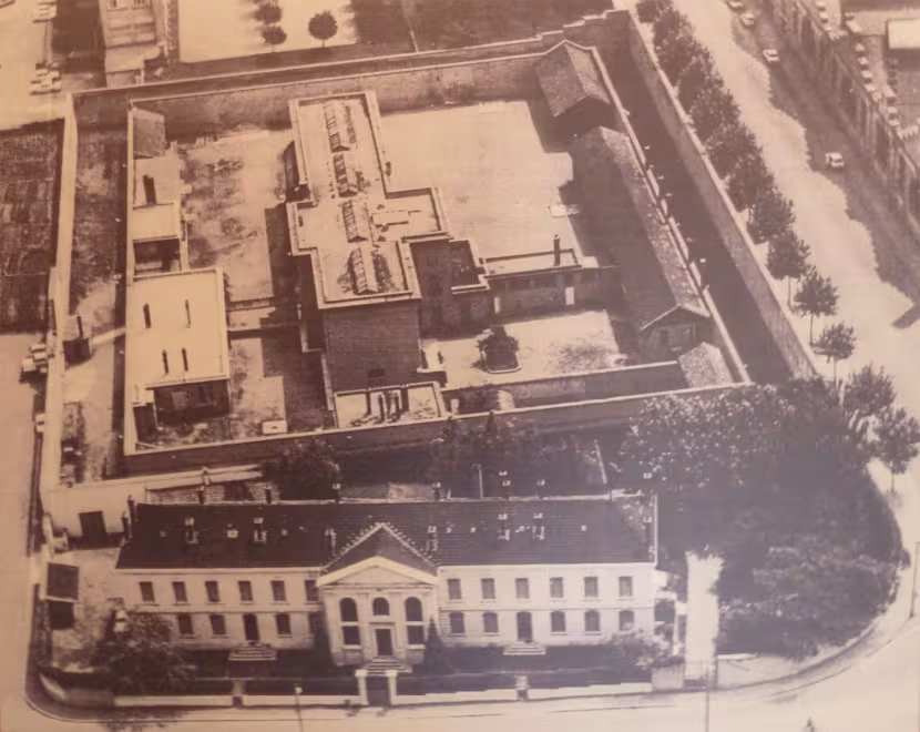 Vue aérienne de la prison de Montluc