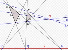 Diagramme du théorème de Desargues